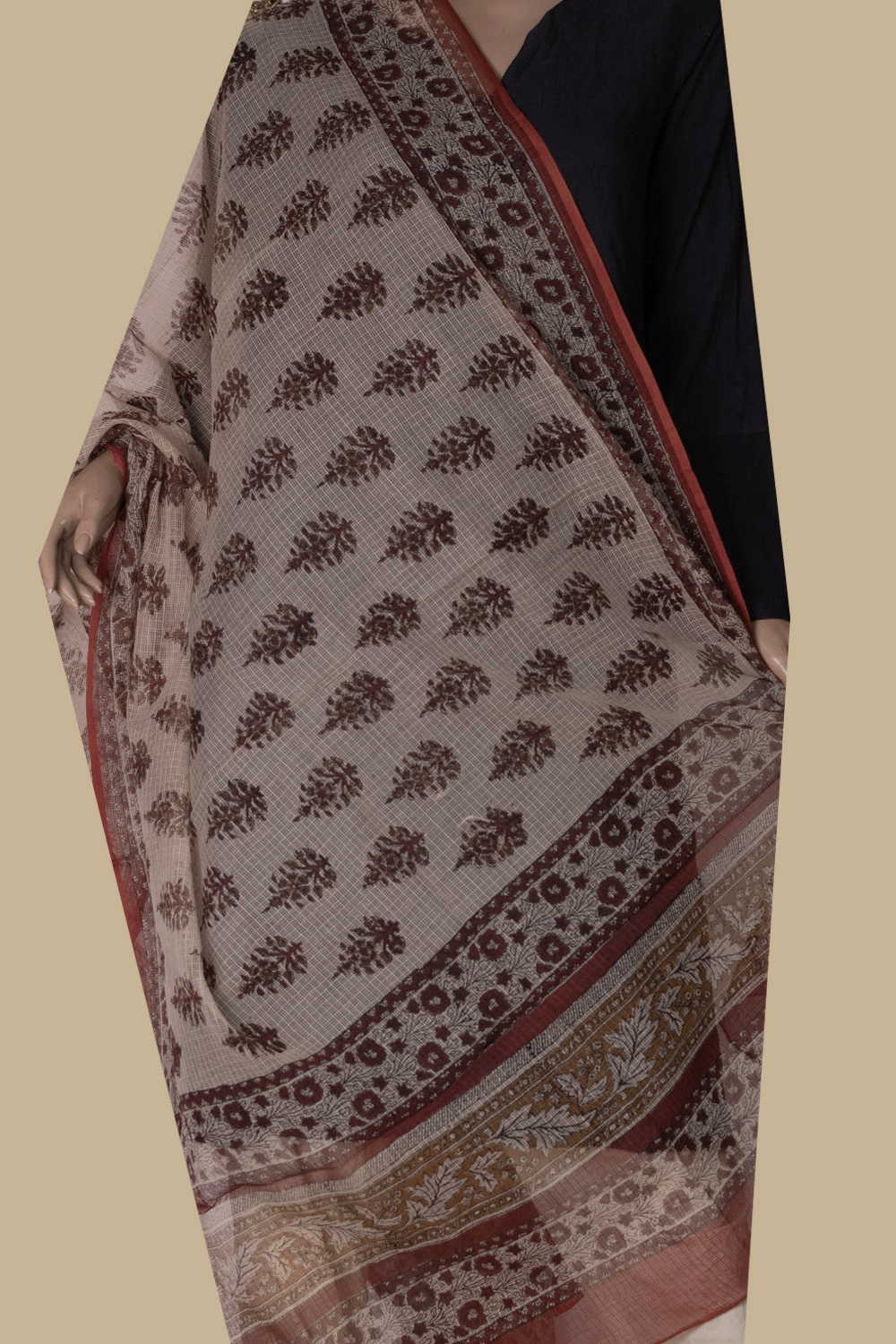 Block Printed Dupatta - Matkatus