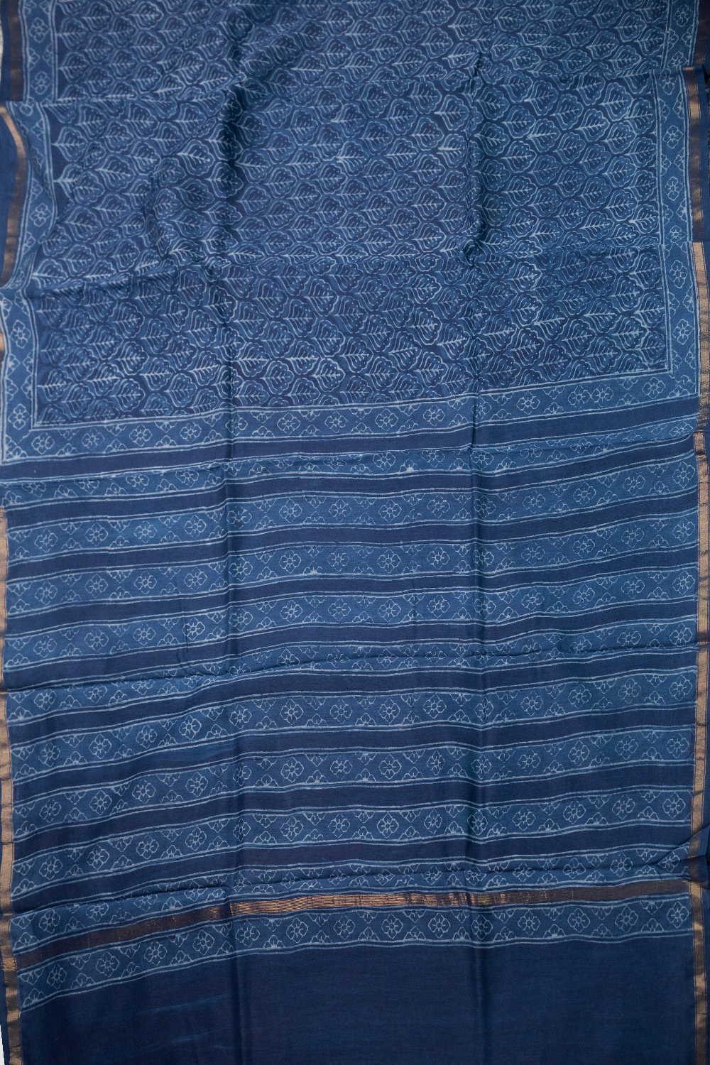 Block Printed Silk Cotton Saree - Matkatus 