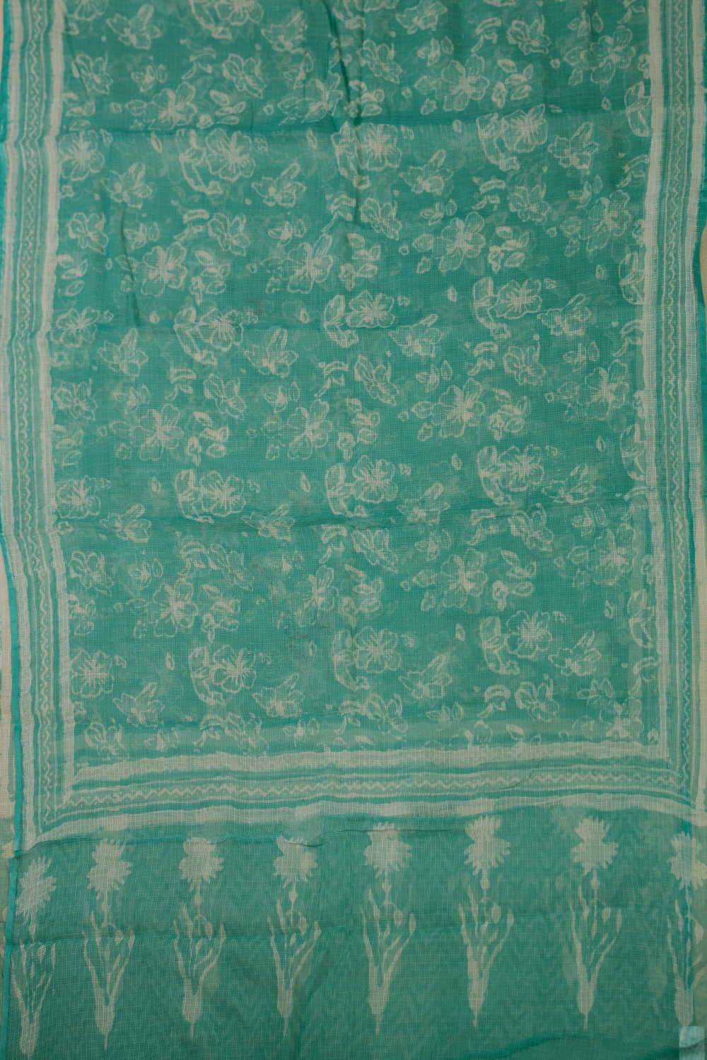 Floral Design Block Printed Kota Cotton Dupatta