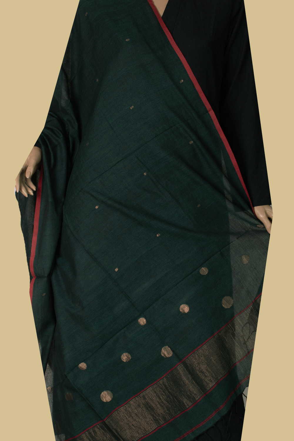 Jamdani Cotton Dupatta - Matkatus