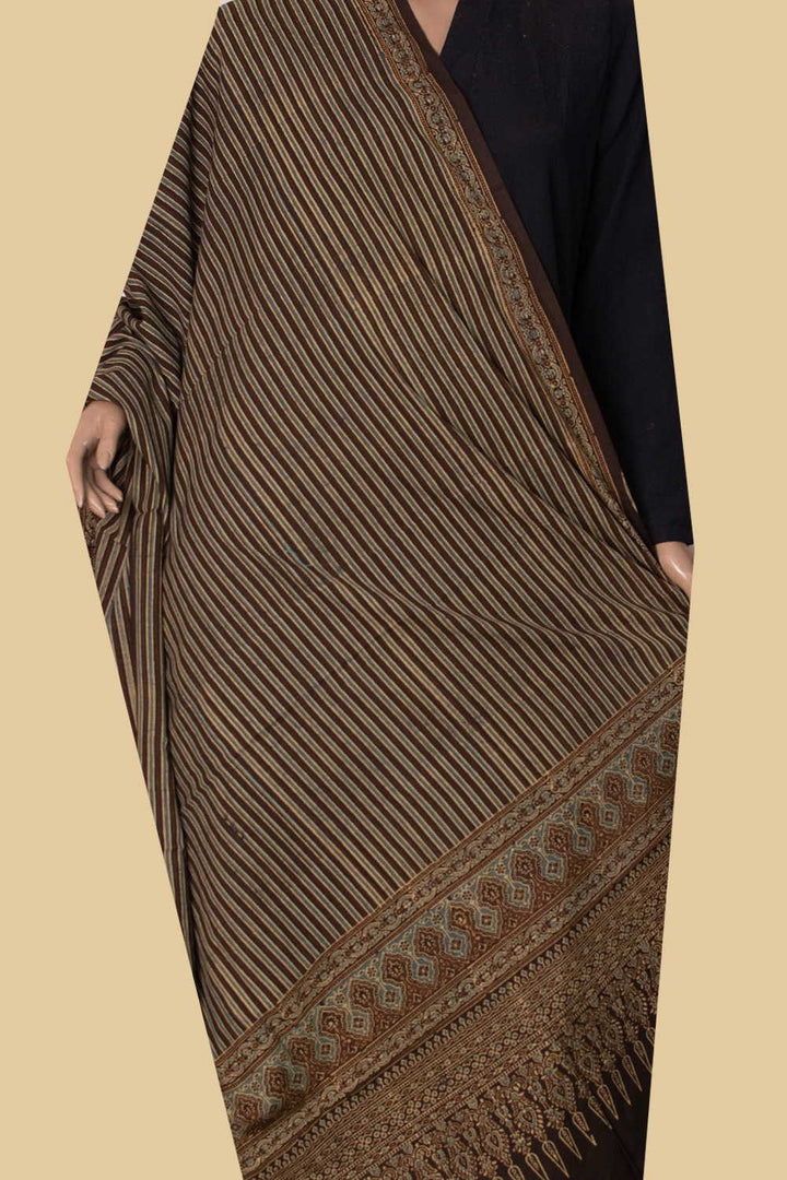 Ajrak Cotton Dupatta - Matkatus 