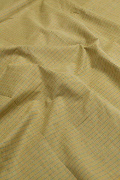 Dull Yellow Handwoven Cotton Fabric