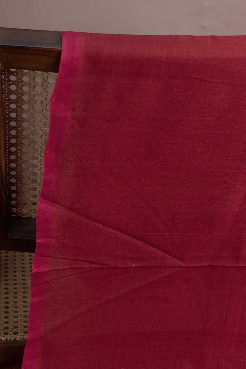 Rust Maroon Mangalagiri Cotton Fabric