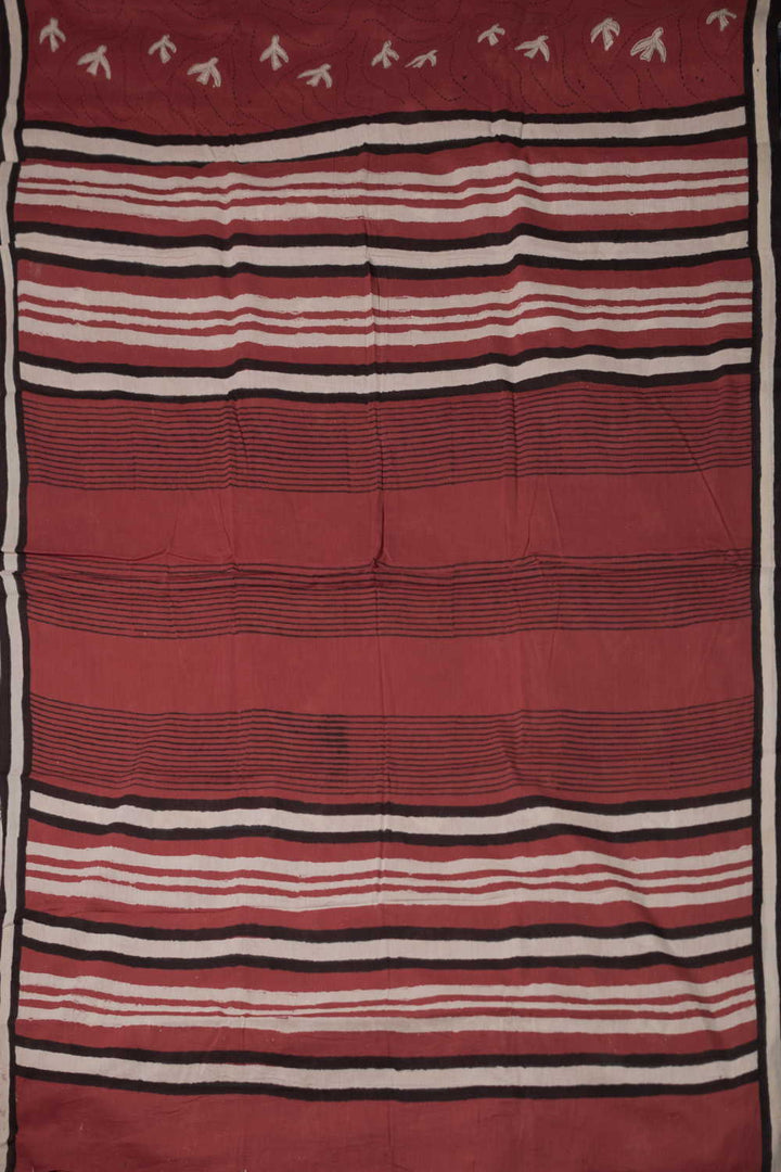 Block Printed Cotton Saree - Matkatus 