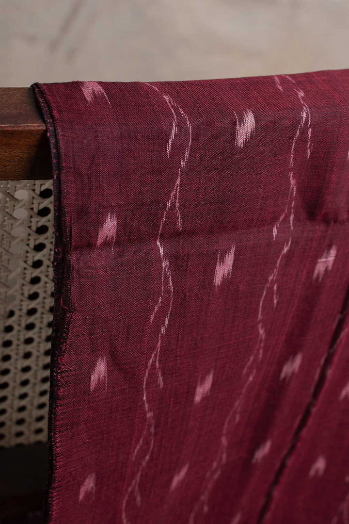 Light Maroon Orissa Ikat Cotton Fabric