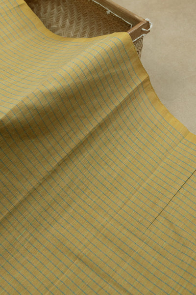 Dull Yellow Handwoven Cotton Fabric
