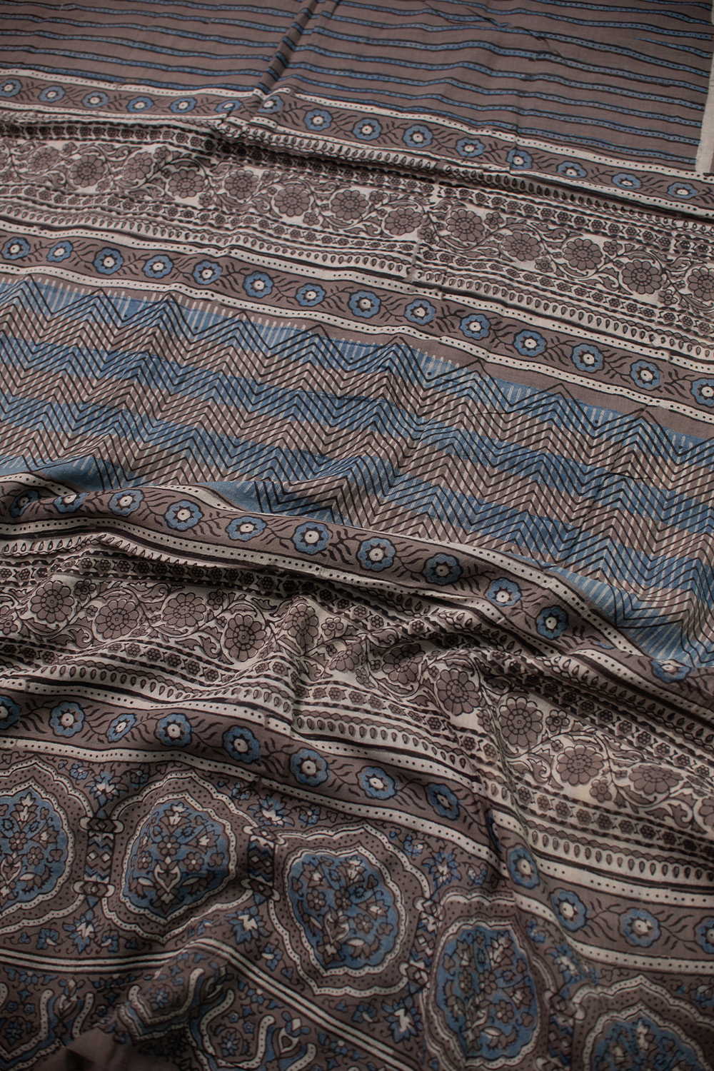 Ajrak Mul Cotton Saree - Matkatus 