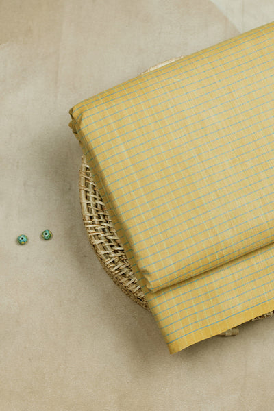 Dull Yellow Handwoven Cotton Fabric