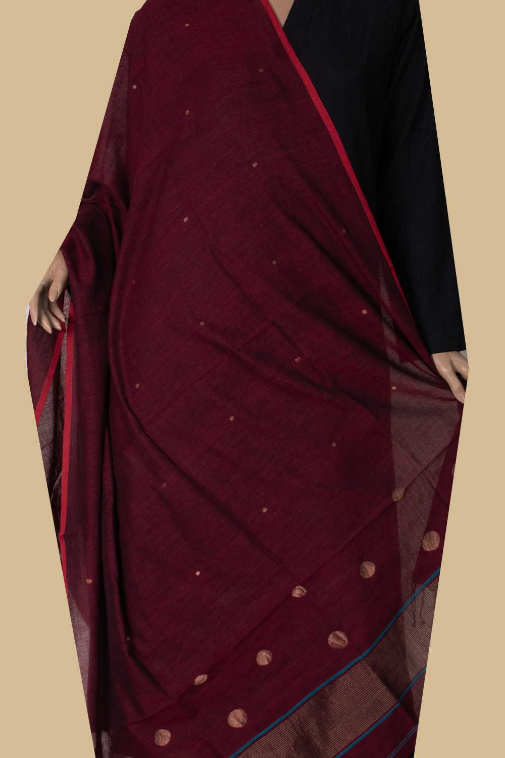Jamdani Cotton Dupatta - Matkatus