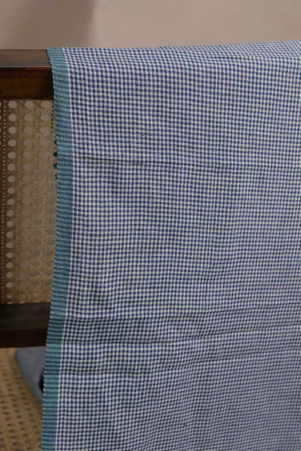 Pixel Checks Handwoven Cotton Fabric