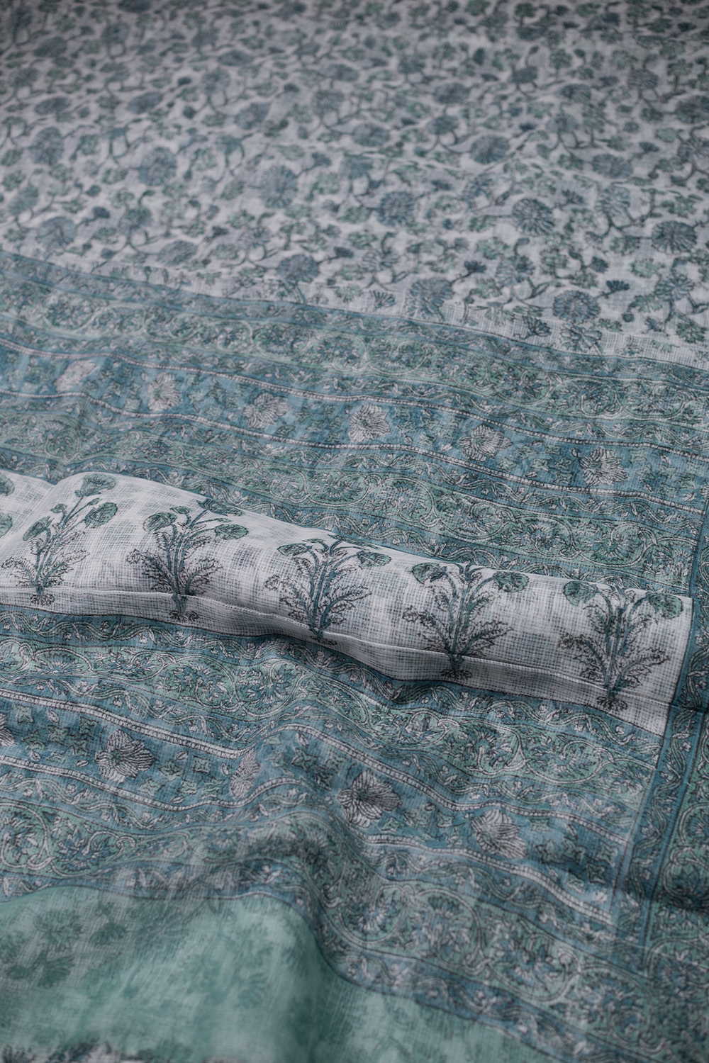 Block Printed Cotton Saree - Matkatus 