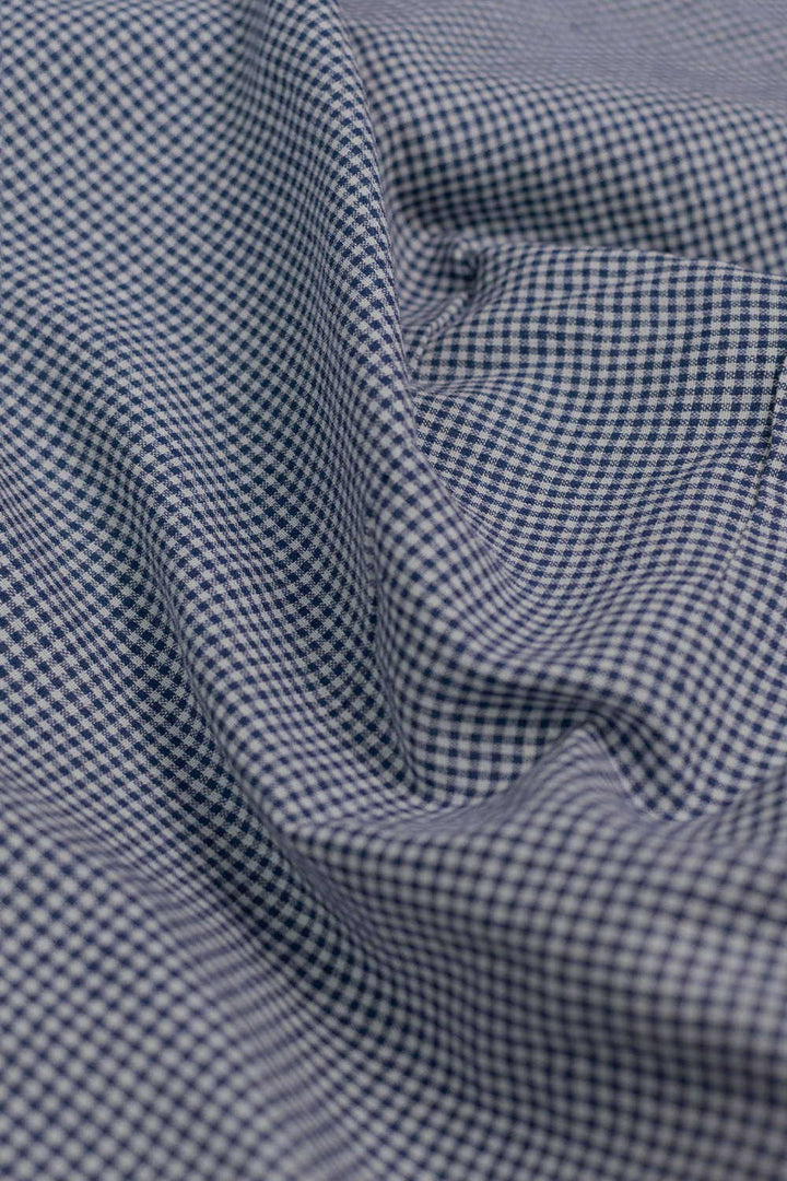 Pixel Checks Handwoven Cotton Fabric