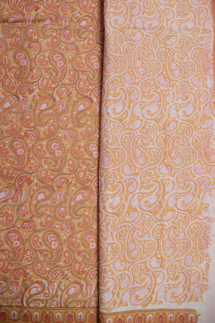 Block Printed Cotton Saree - Matkatus