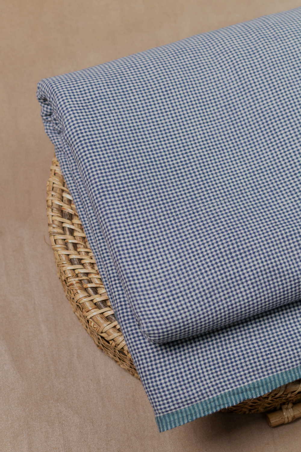 Pixel Checks Handwoven Cotton Fabric
