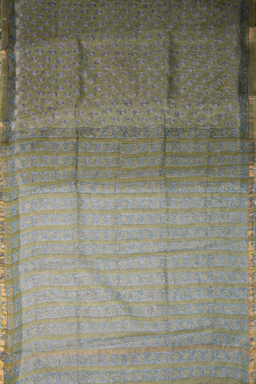 Block Printed Cotton Saree - Matkatus 