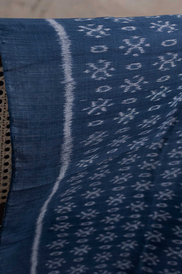Cream Motifs Orissa Ikat Cotton Fabric