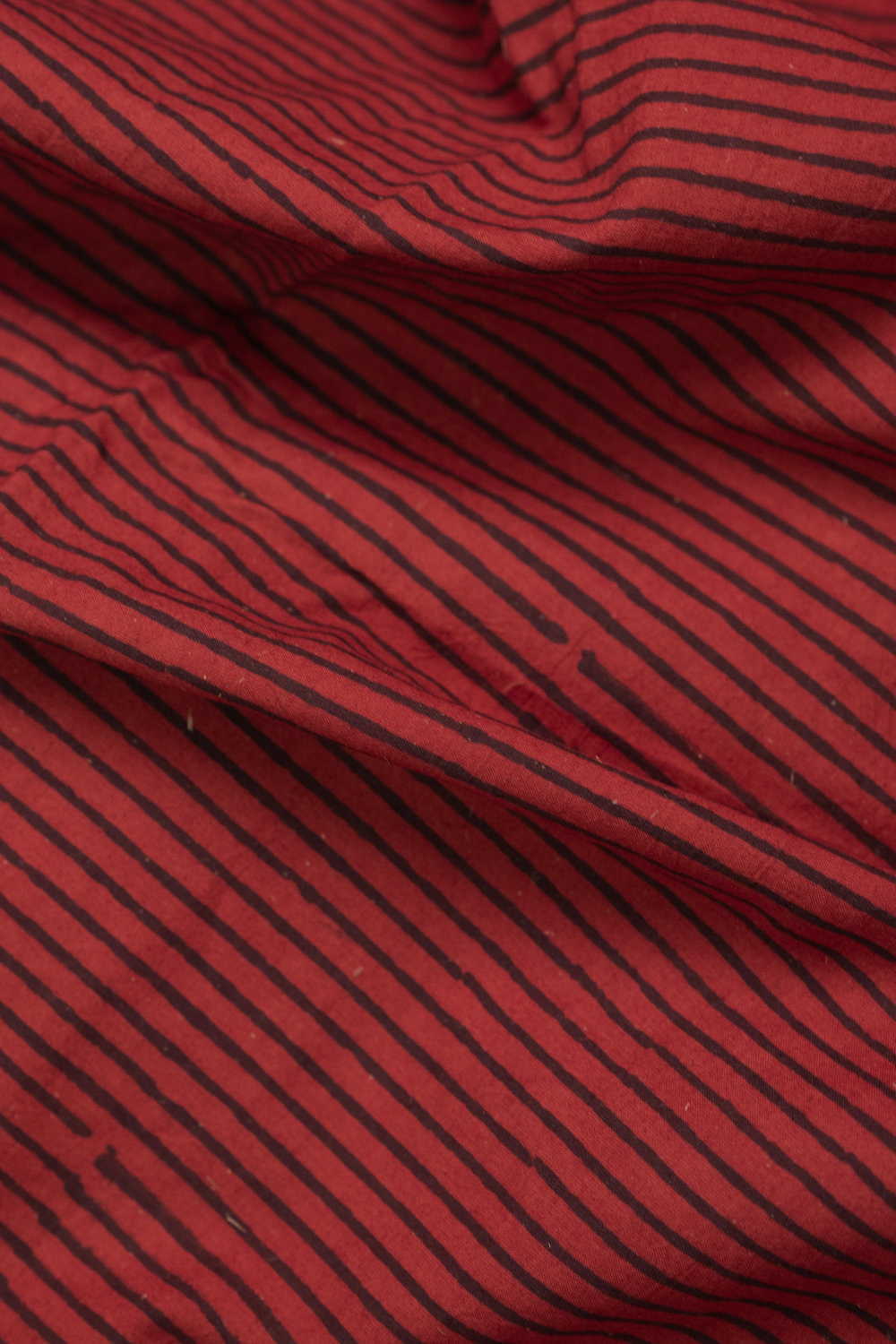 Stripes Pattern - Maroon Ajrak Cotton Fabric