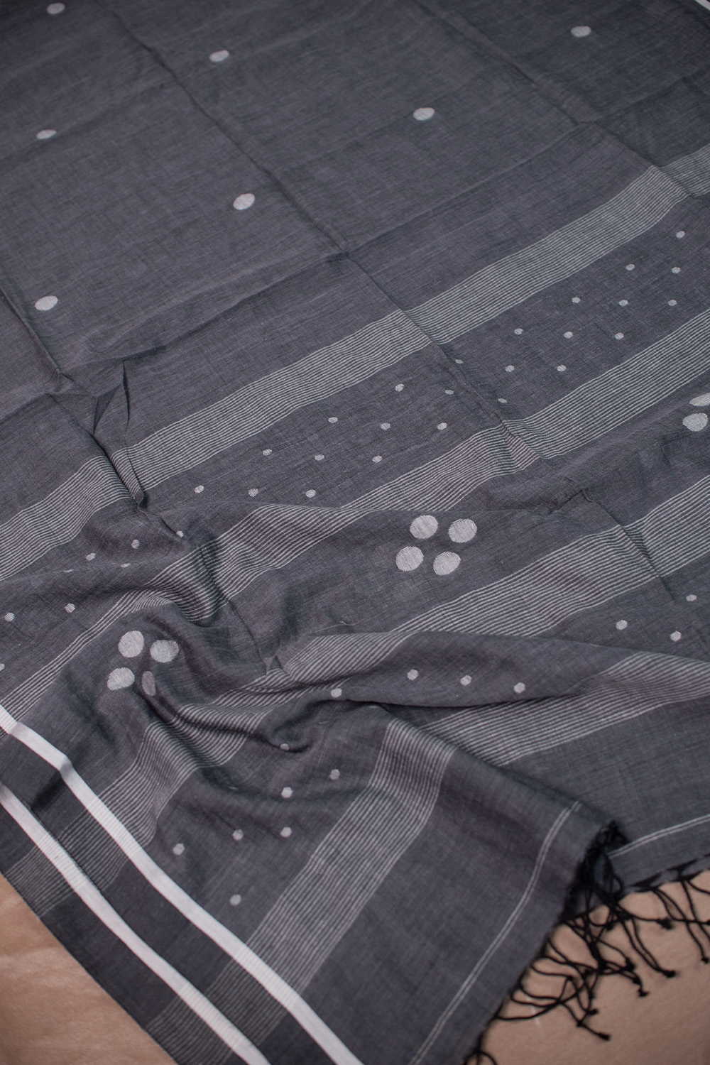 Shades of Grey Jamdani Cotton Dupatta