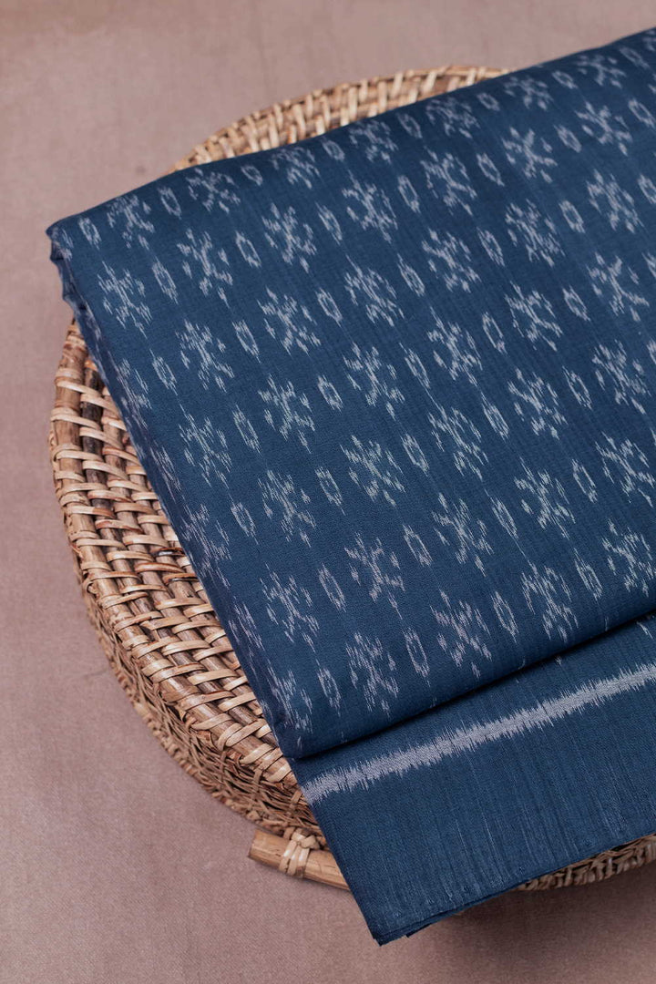 Cream Motifs Orissa Ikat Cotton Fabric