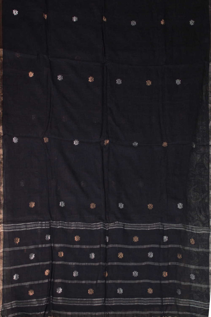 Silver & Gold Zari Butti Jamdani Cotton Dupatta
