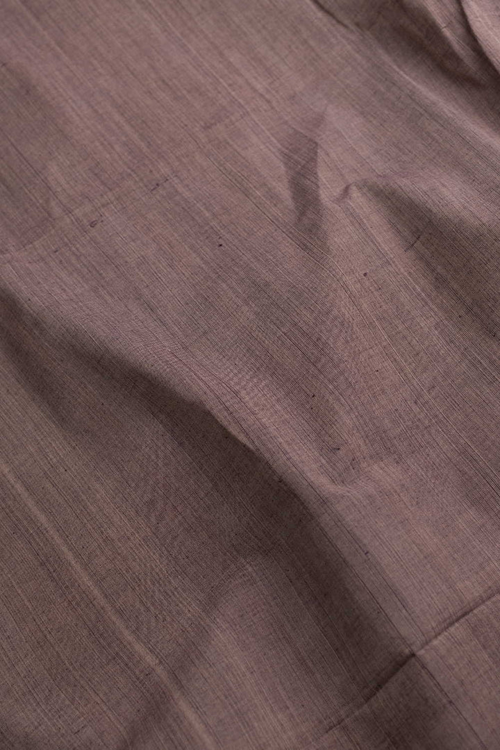 Wooden Brown Mangalagiri Cotton Fabric