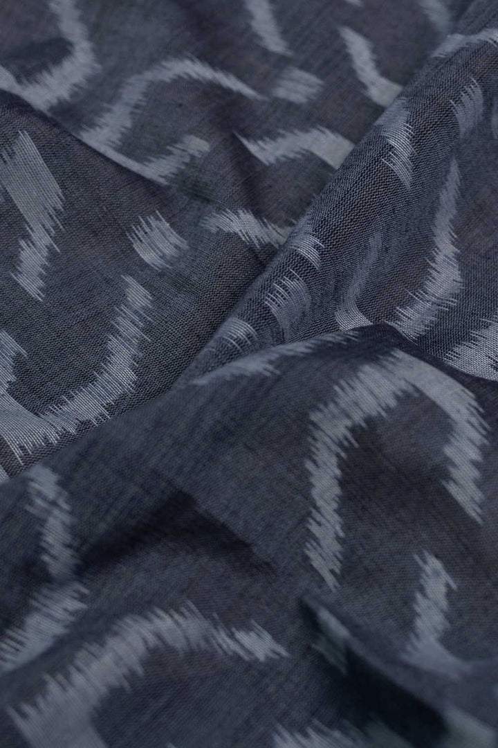 Slate Grey Orissa Ikat Cotton Fabric