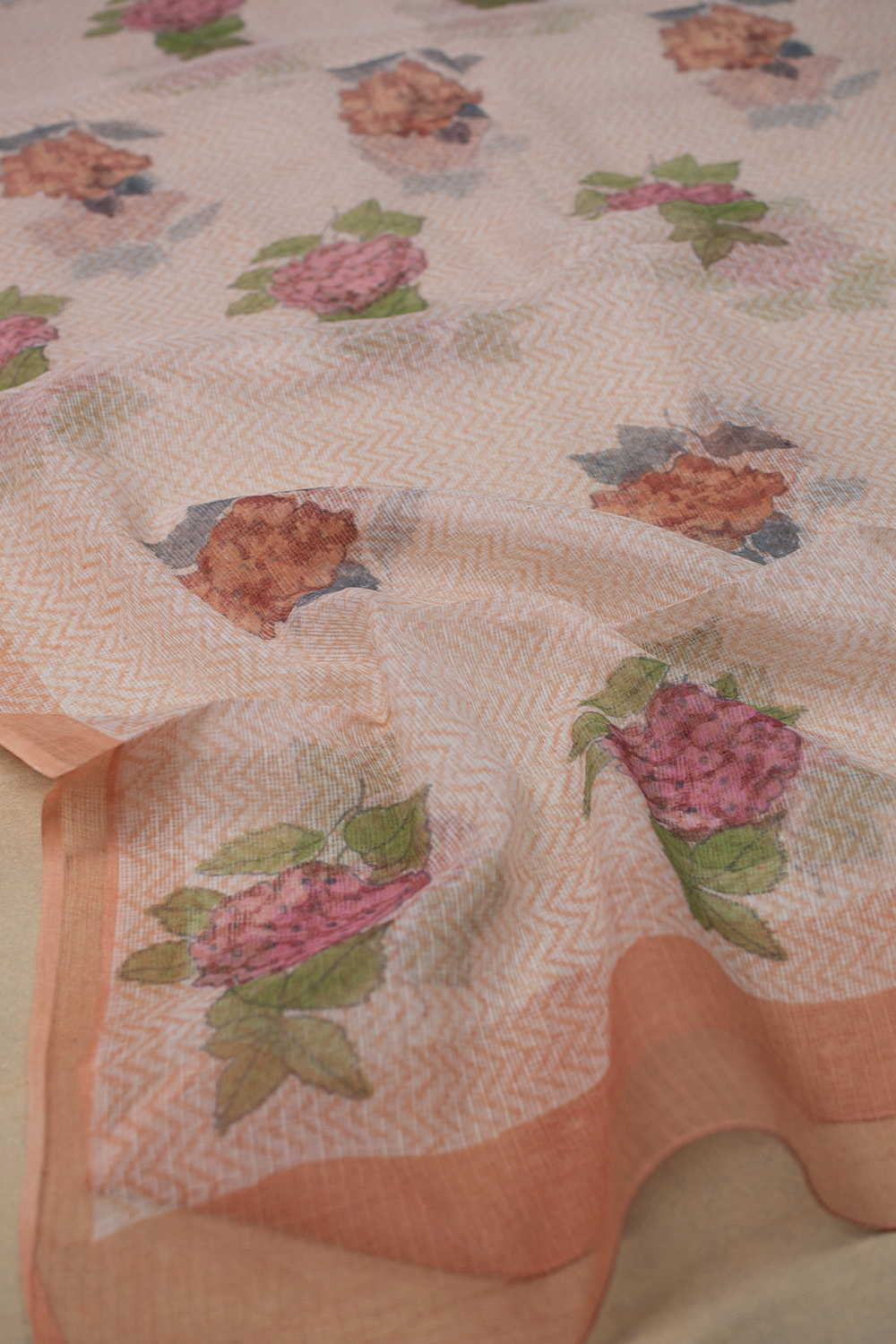 Block Printed Cotton Dupatta - Matkatus 