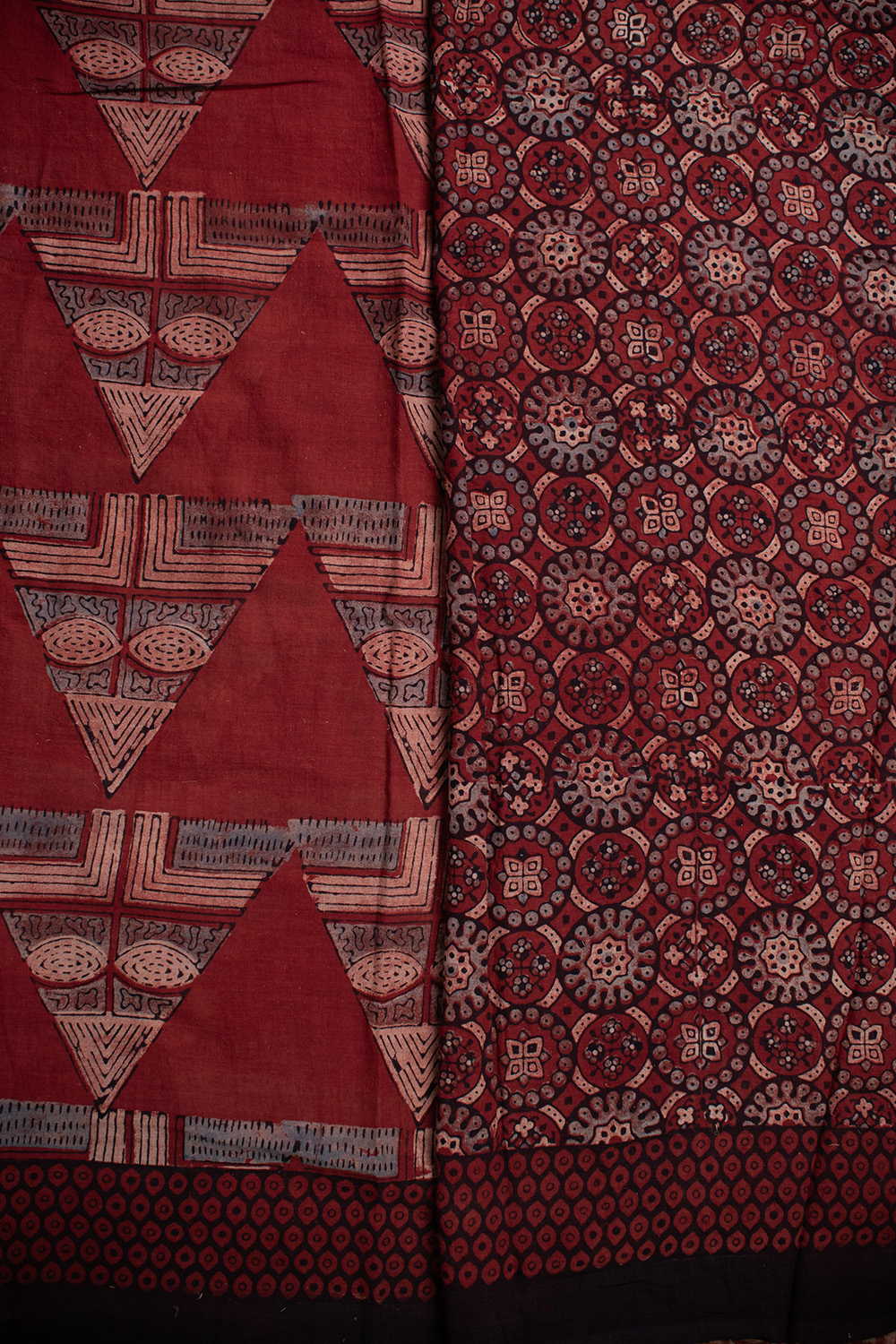 Ajrak Mul Cotton Saree - Matkatus 