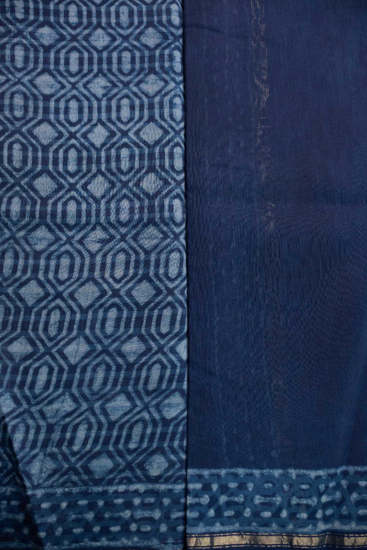 Printed Silk Cotton Saree - Matkatus 