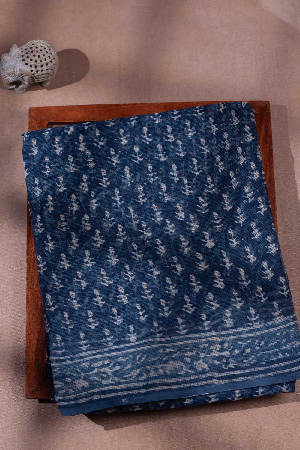 Block Printed Cotton Saree - Matkatus 