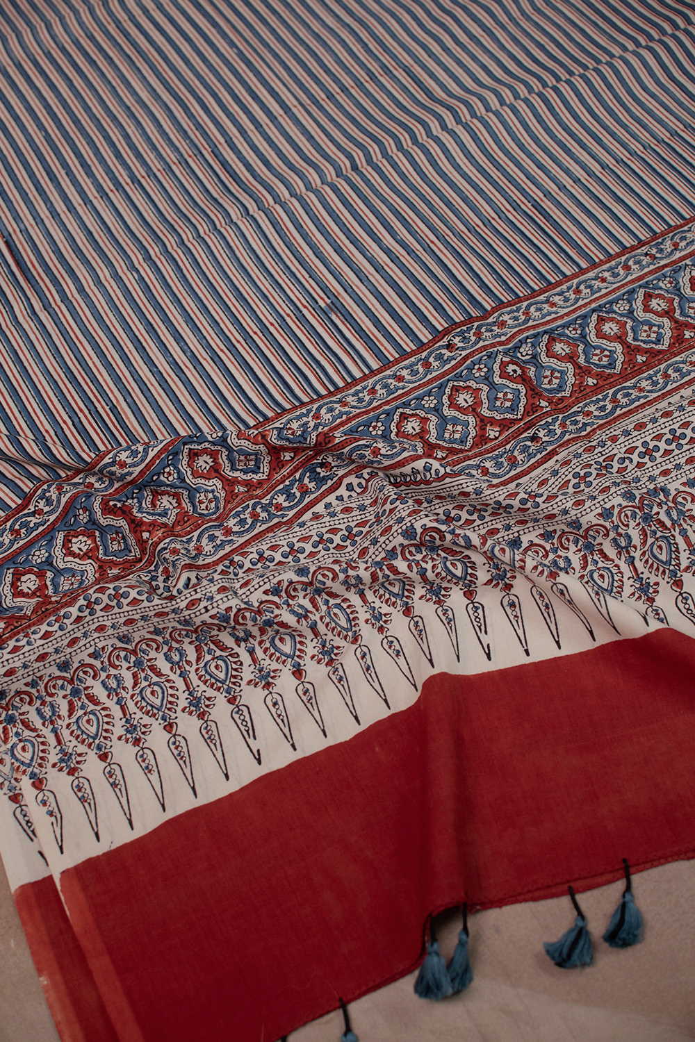 Block Printed Cotton Dupattas - Matkatus 