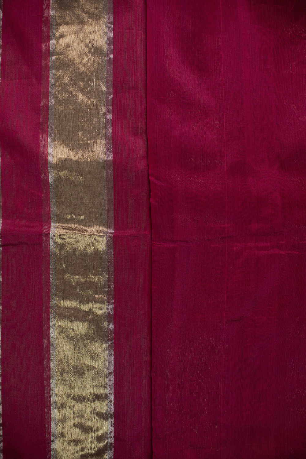 Dark Pink with Gold Maheshwari Silk Cotton Saree