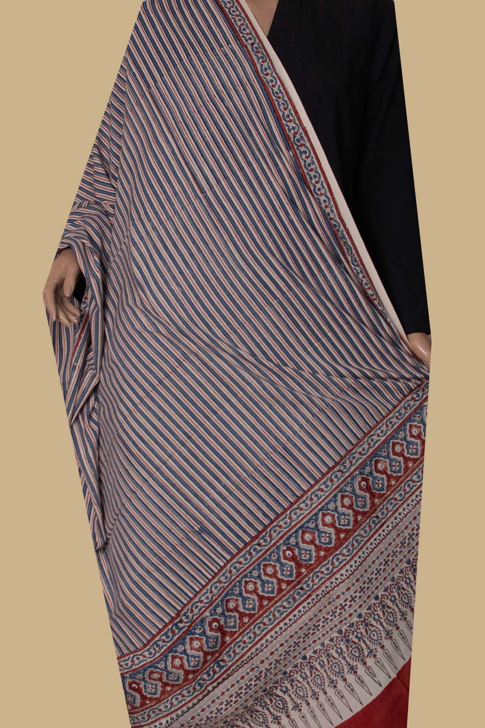 Ajrak Cotton Dupatta - Matkatus 