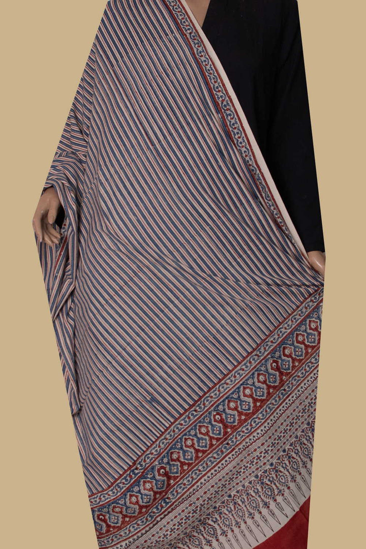 Ajrak Cotton Dupatta - Matkatus 
