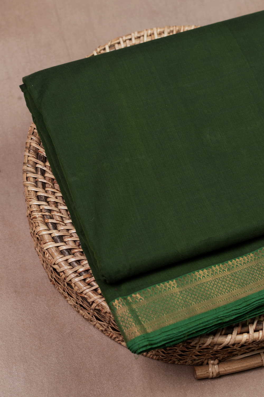 Juniper Green Mangalagiri Cotton Fabric