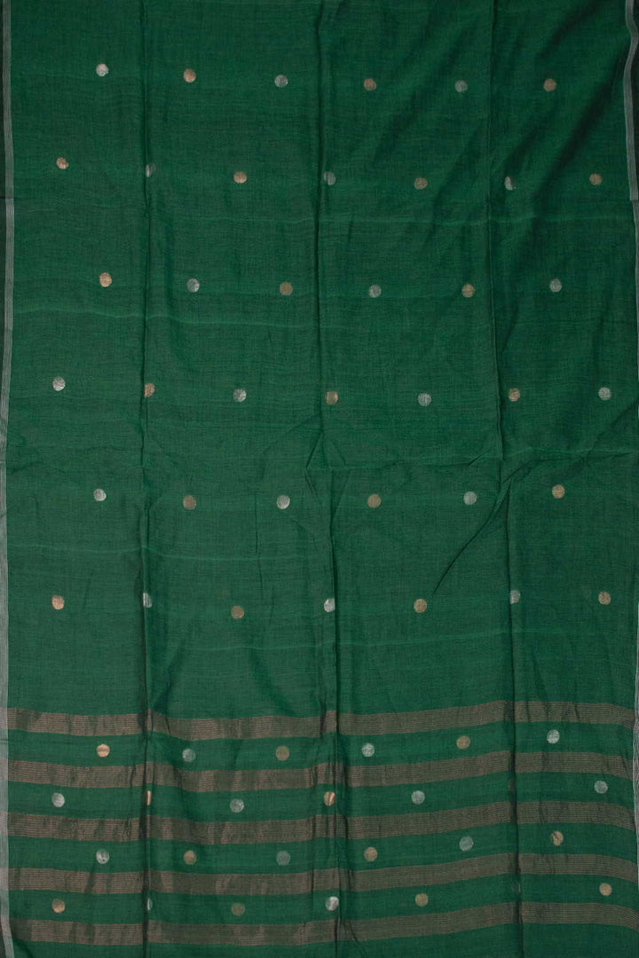 Bottle Green Jamdani Cotton Dupatta