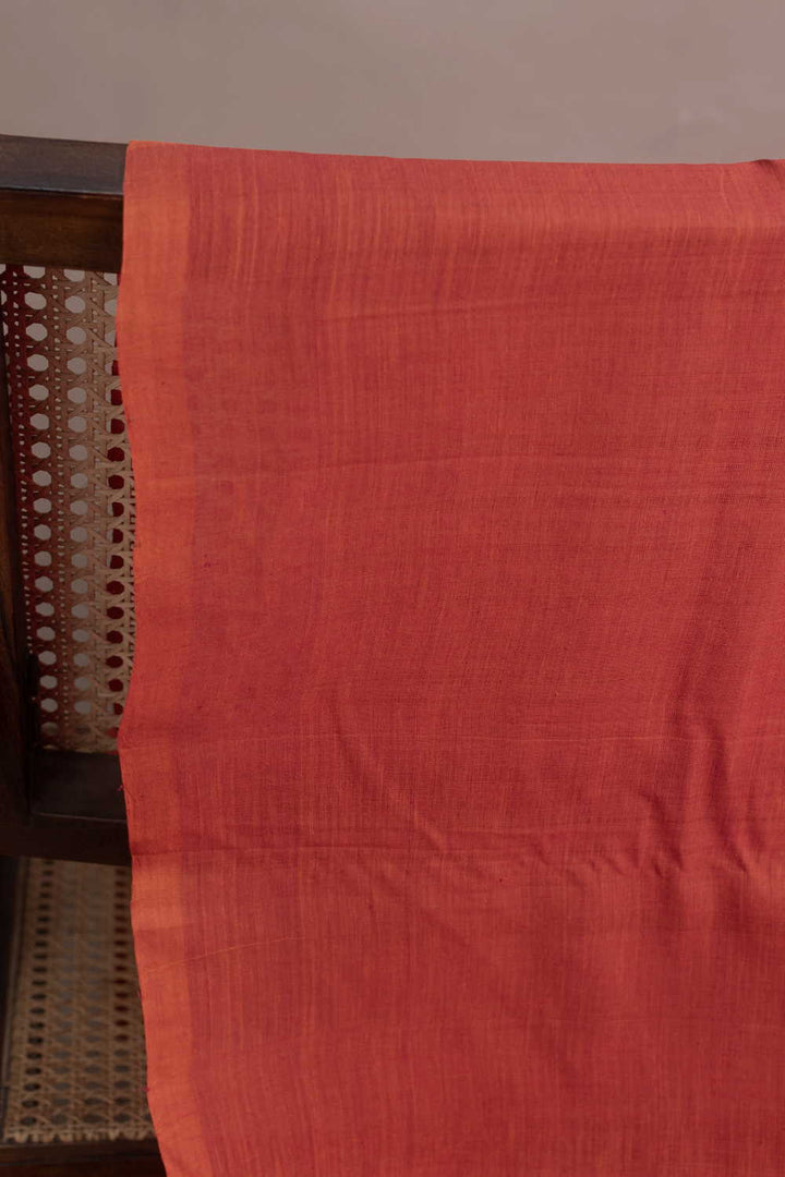 Shade of Orange Mangalagiri Cotton Fabric