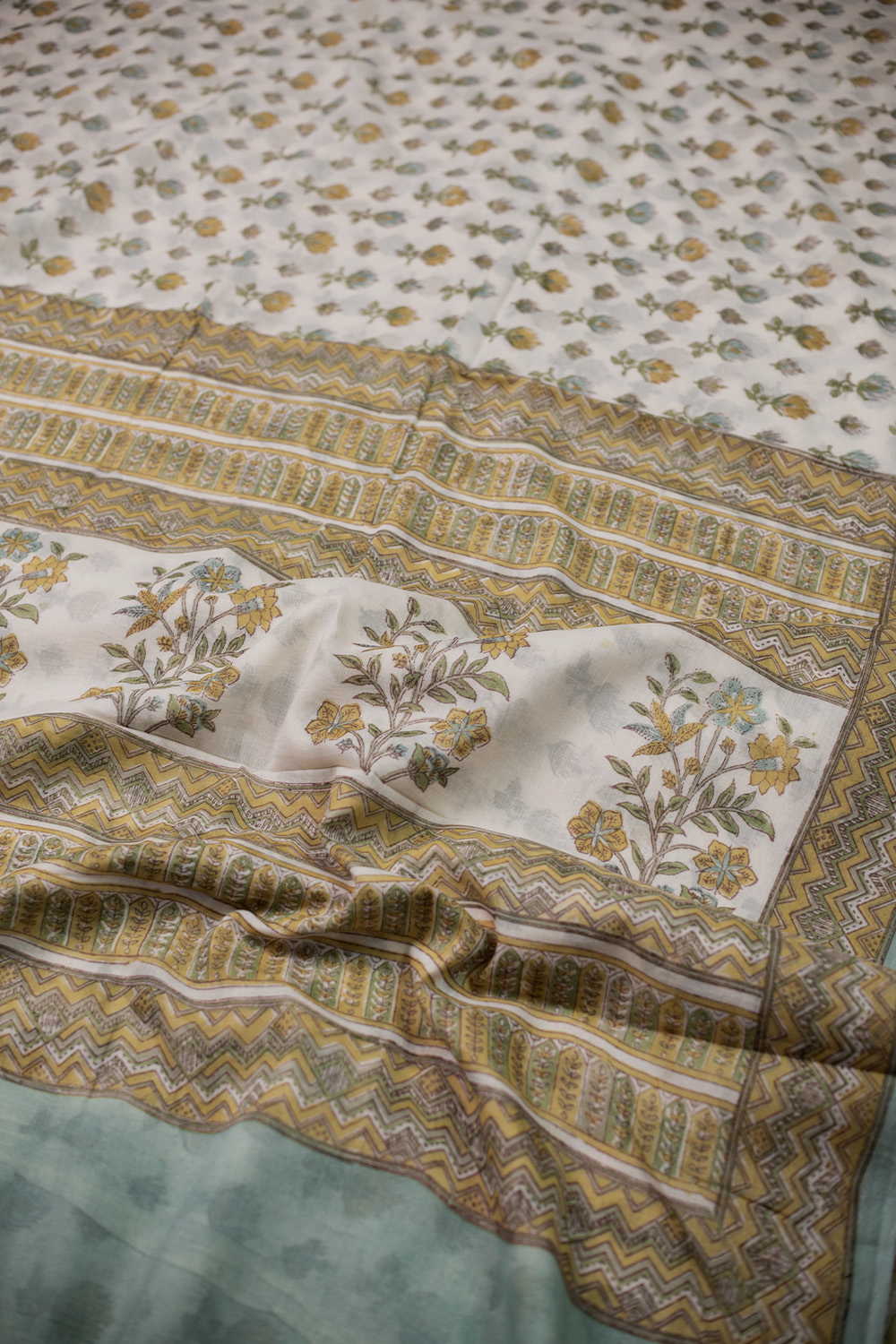 Block Printed Cotton Saree - Matkatus