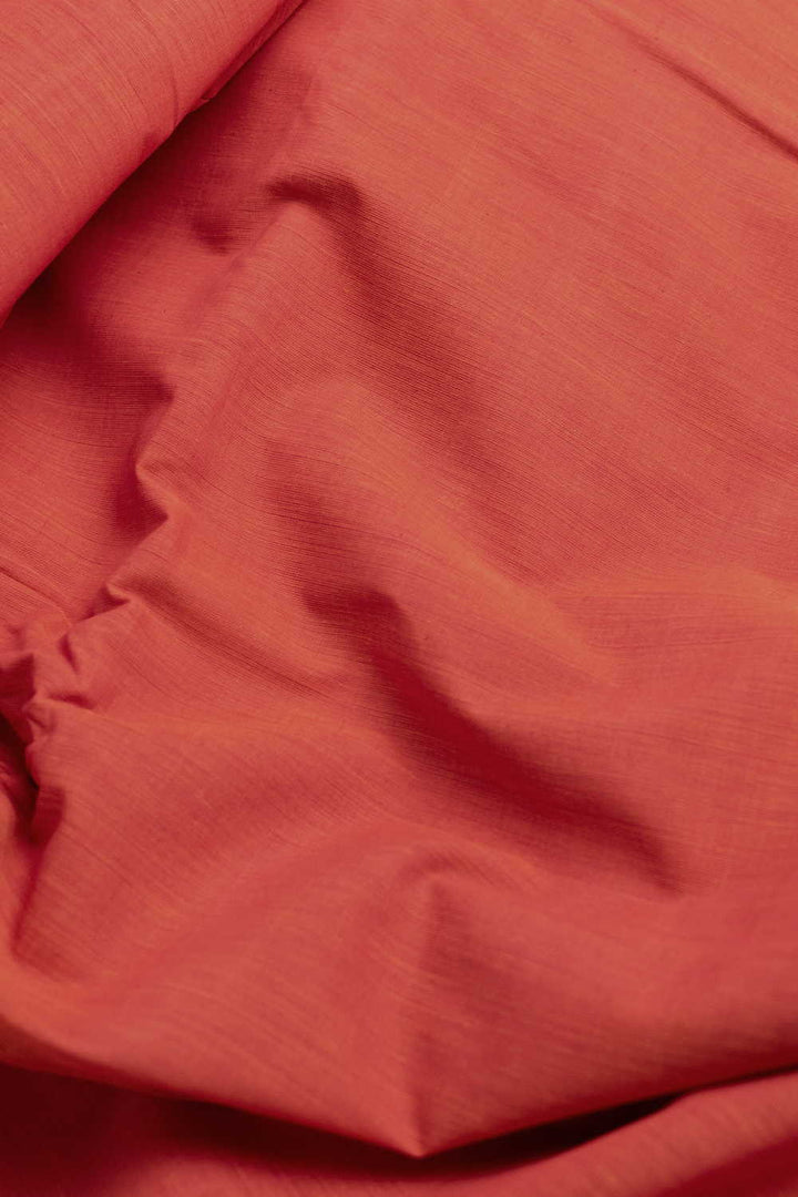 Shade of Orange Mangalagiri Cotton Fabric