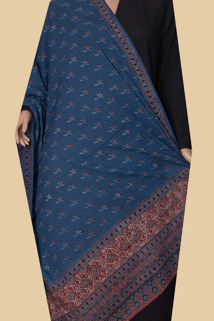 Ajrak Cotton Dupatta - Matkatus 