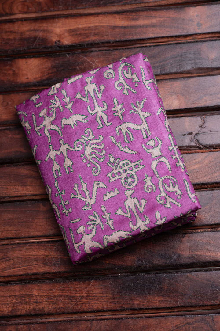 Persian Pink Kantha Tussar Silk Blouse