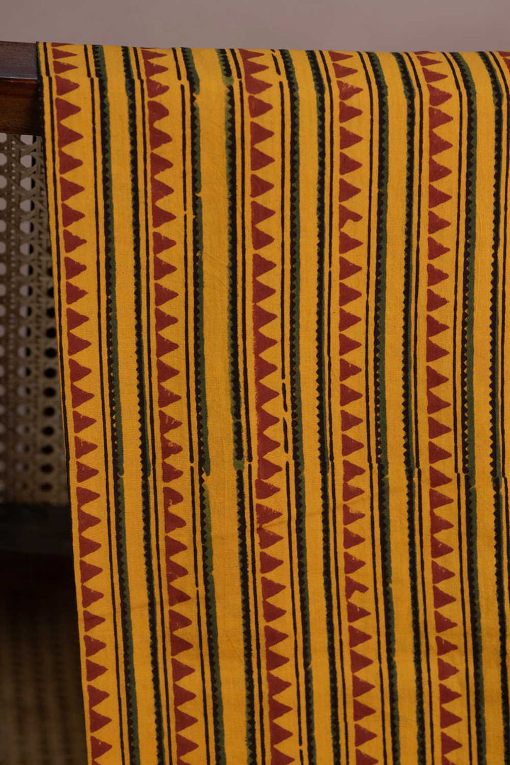 Block Printed Cotton Fabric - Matkatus 