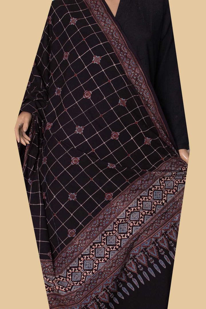 Ajrak Cotton Dupatta - Matkatus 