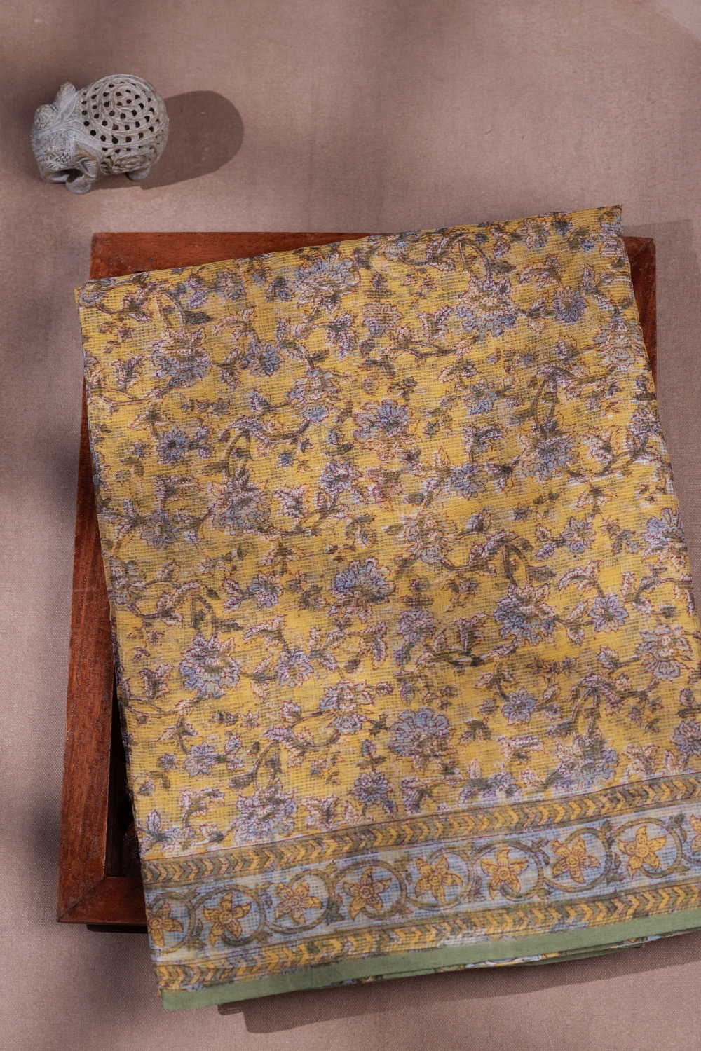 Block Printed Cotton Saree - Matkatus 