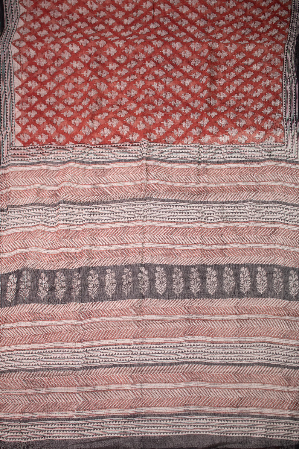 Block Printed Cotton Saree - Matkatus 