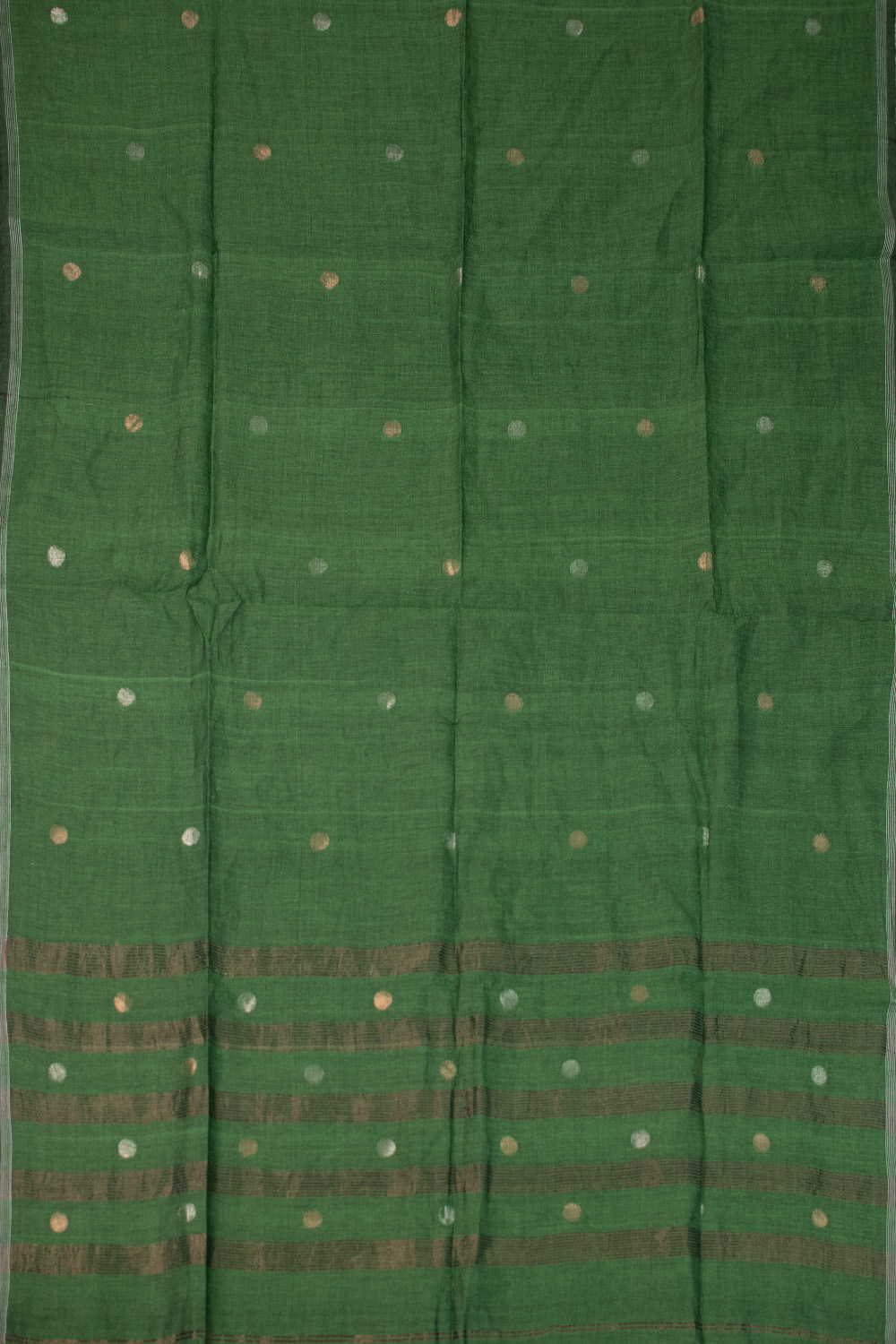 Silver & Gold Zari Butta Jamdani Cotton Dupatta