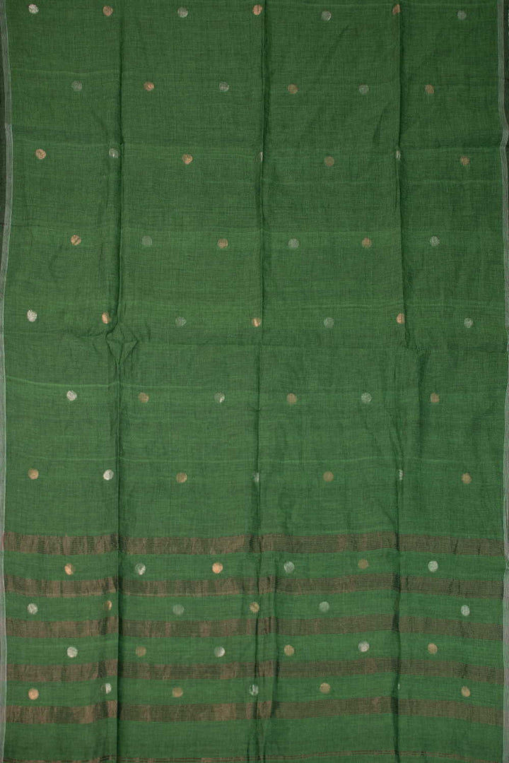 Silver & Gold Zari Butta Jamdani Cotton Dupatta