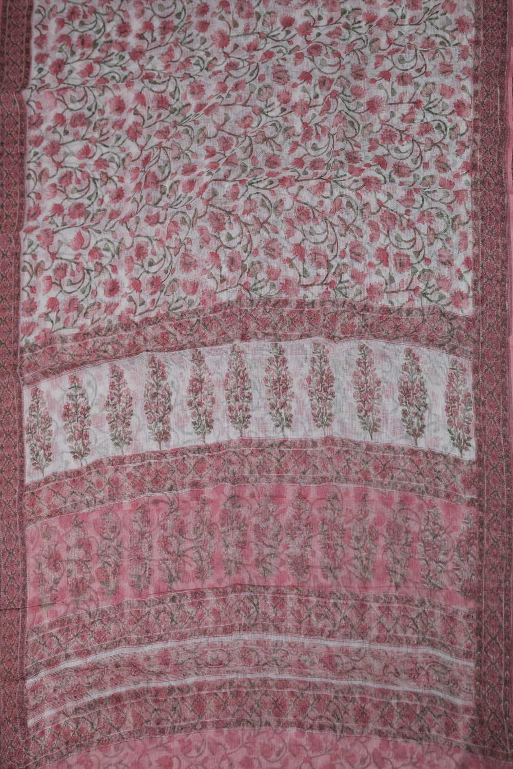 Block Printed Cotton Saree - Matkatus