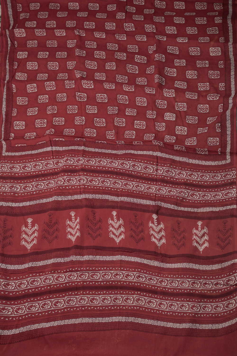 Block Printed Cotton Saree - Matkatus