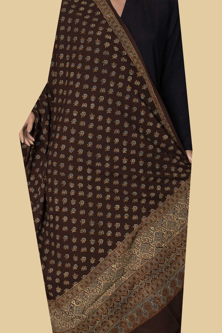 Ajrak Cotton Dupatta - Matkatus 